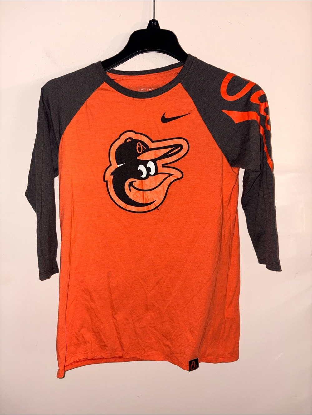 Baltimore Orioles Nike Baseball Raglan T-Shirt size small